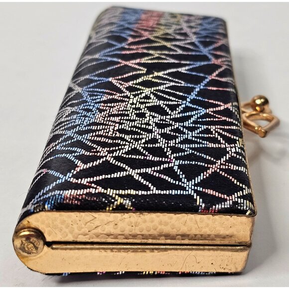 Vintage Opticase SpectaPurse Gold Clasp Geometric Pattern Rectangular Clutch - Picture 5 of 11